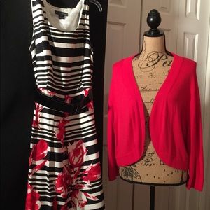 Jessica Howard dress with belt and sweater